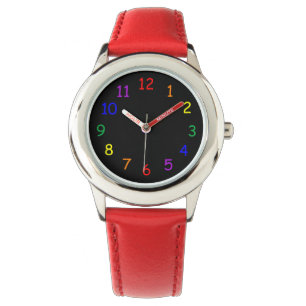 Montre Affichage des chiffres arc-en-ciel