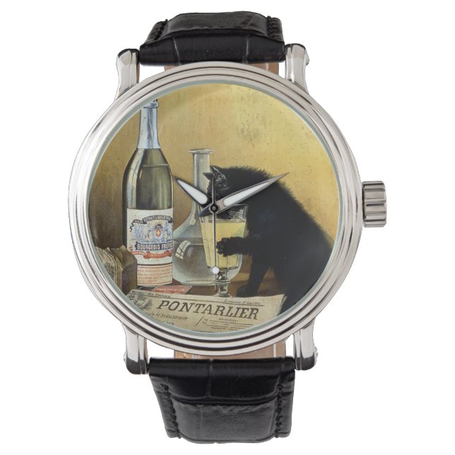 Montre Affiche française rétro "absinthe bourgeois" (devant)