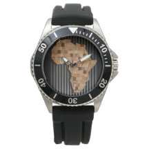 Africa Watch (carte en bois)