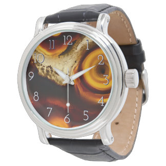 Montre Agate Brown coloré