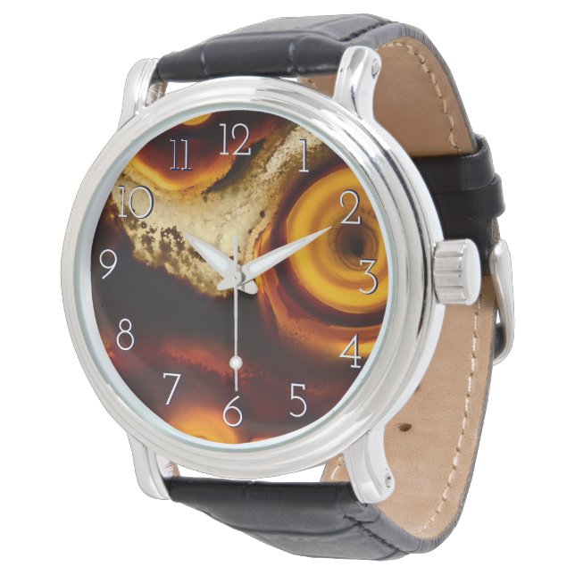 Montre Agate Brown coloré (Incliné)