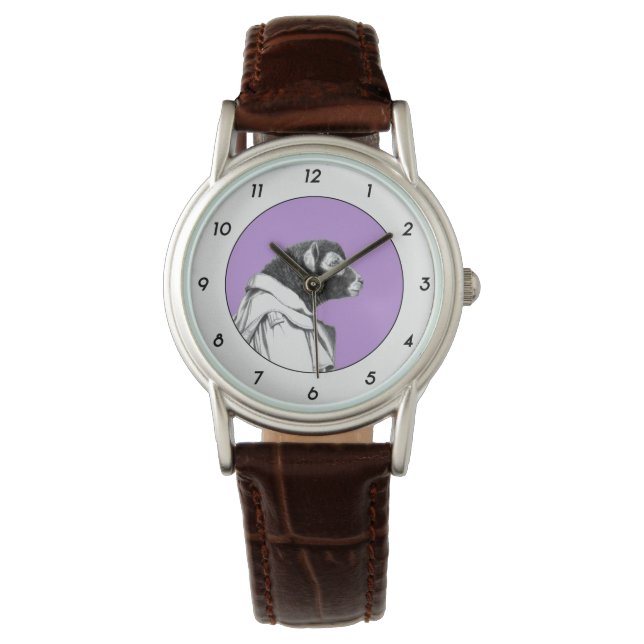 Montre Agneau herbacé en manteau de tranchée (Sumire) W2 (devant)
