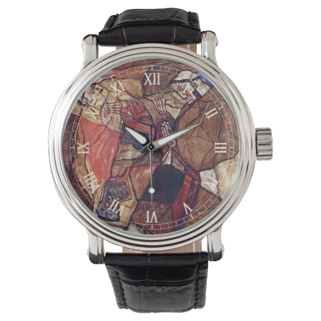 Montre Agony, La lutte contre la mort par Egon Schiele (devant)