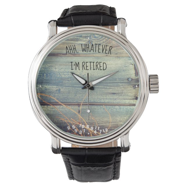 Montre Ahh Quoi que je sois Retraité Beau bois de Barnwoo (devant)