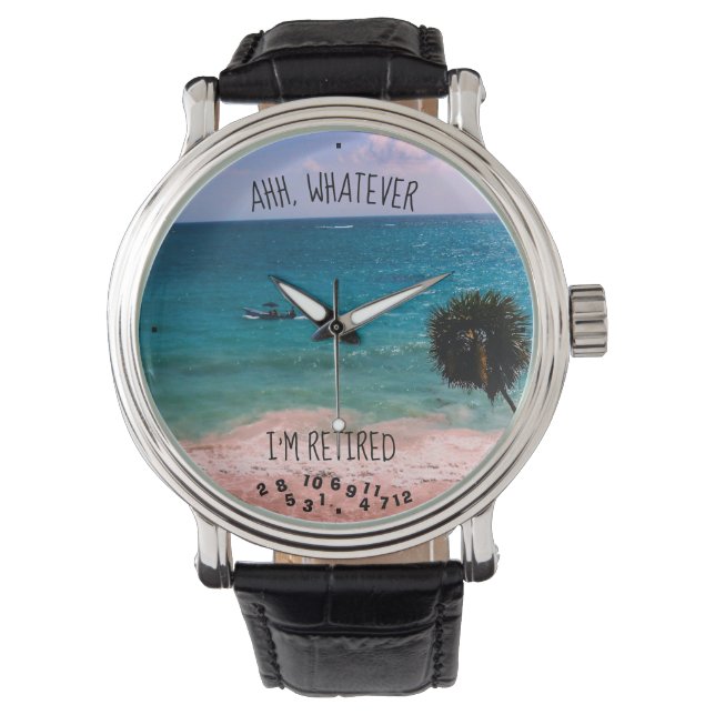 Montre Ahh Quoi que je sois Retraite Tropical Beach Ocean (devant)