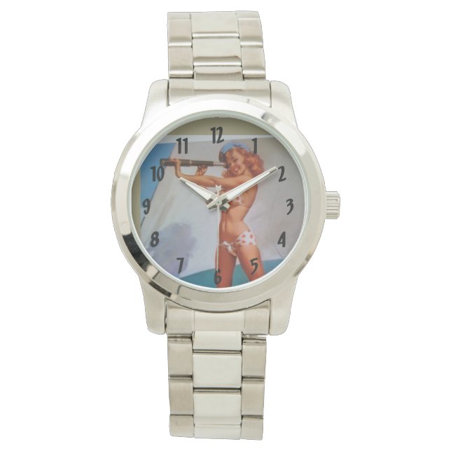 Montre Ahoy Retro Pinups Vintage (devant)