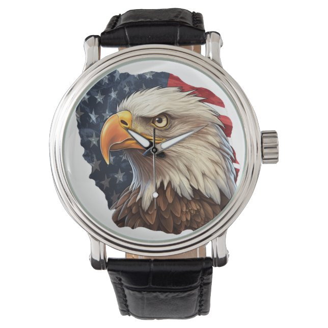 Montre Aigle à drapeau américain (devant)