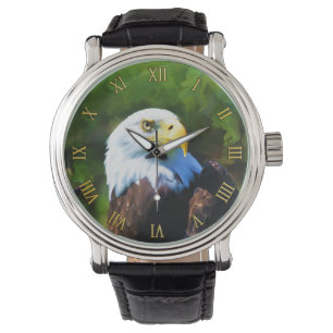 Montre Aigle à tête blanche dans la peinture faunique au 
