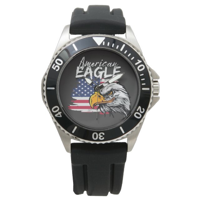 Montre Aigle avec drapeau américain (devant)