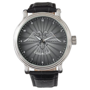 Montre Aigle gris avec deux têtes Wristwatch