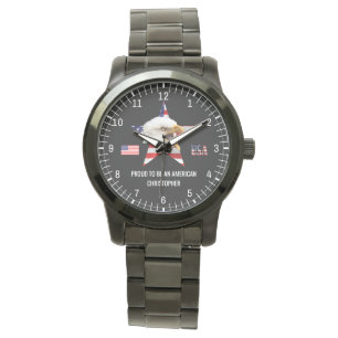 Montre Aigle Rampant, Drapeau Américain, Patriotique
