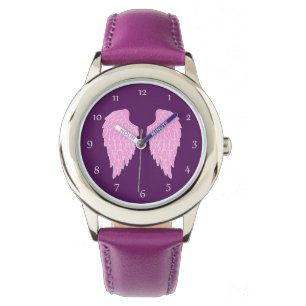 Montre Ailes roses mignonnes d'ange