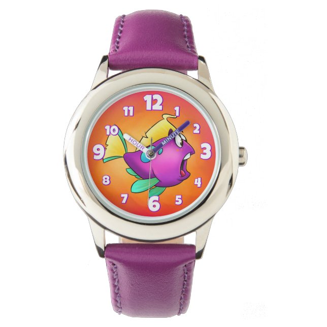 Montre aimant de dessin animé de baleine mignonne (devant)