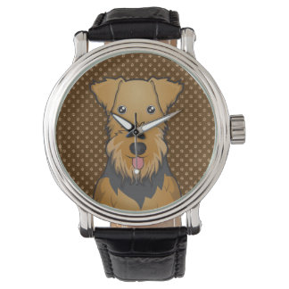 Montre Airedale Terrier Chien pattes de dessin