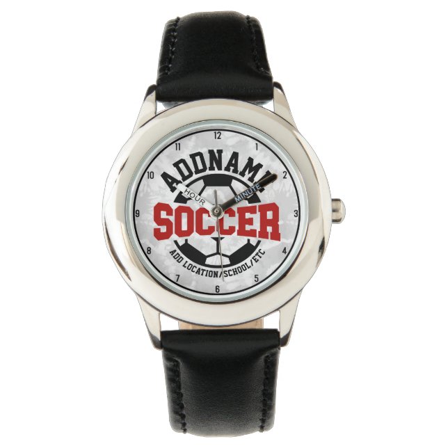 Montre AJOUT PERSONNALISÉ NOM Joueur de football Cravate- (devant)
