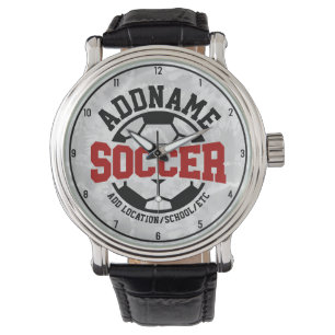 Montre AJOUT PERSONNALISÉ NOM Joueur de football Cravate-