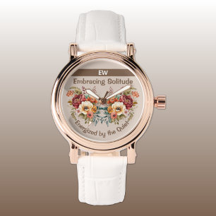 Montre Ajouter un nom introversion solitude floral brun