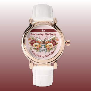 Montre Ajouter un nom introversion solitude floral rose