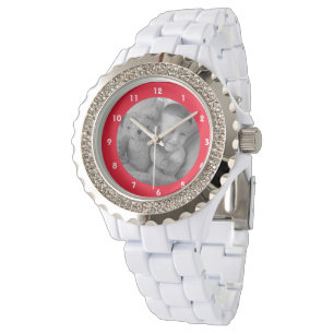Montre Ajouter une photo pour maman ou grand-mère rouge R