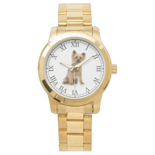 Montre Ajoutez le portrait mignon de chien de la photo de