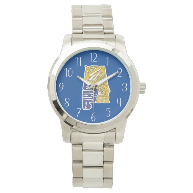 Montre Alabama surnom Word Art (devant)
