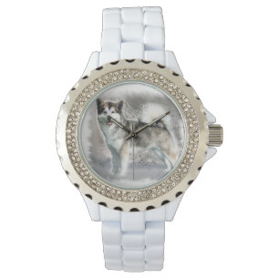 Montre Alaskan Malamute Dog Art