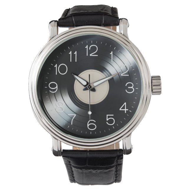 Montre Album Black Vinyl Record (devant)