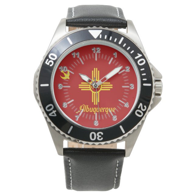 Montre Albuquerque (Nouveau-Mexique) Drapeau urbain Montr (devant)