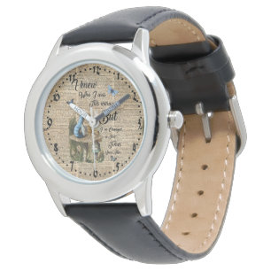 Montre Alice dans l'art vintage de dictionnaire de
