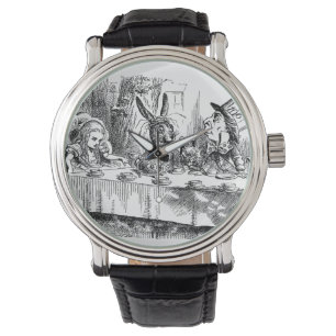 Montre Alice vintage au thé fou de chapelier du pays des