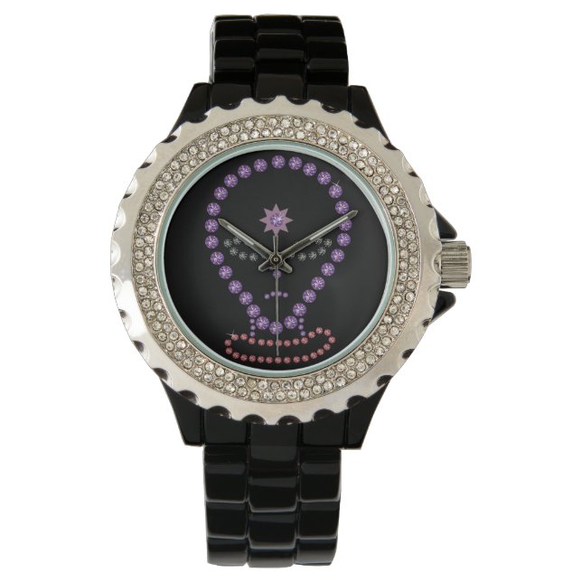 Montre Alien de strass SciFi (devant)