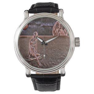 Montre alien d'espace Brown