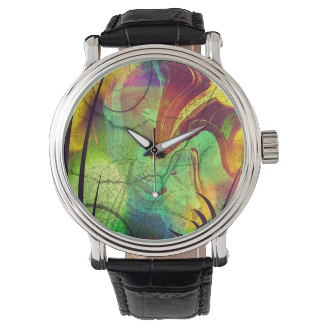 Montre Alien Opal Abstrait Watch (devant)