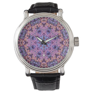 Montre Alien Purple Psychedélique Kaleidoscopique Mandala
