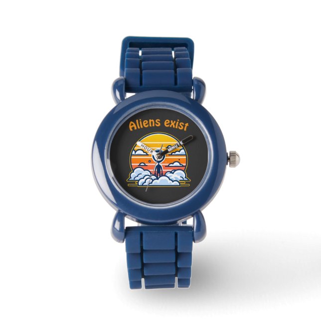 Montre Alien Sunset esthétique | Coucher de soleil Alien  (Recto)