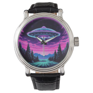 Montre Alien vaisseau spatial rétro futuriste