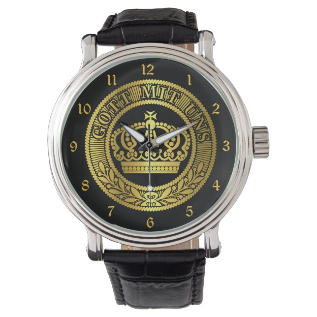 Montre Allemand/Prussien/Dieu avec nous/Gott Mit Uns/or R (devant)