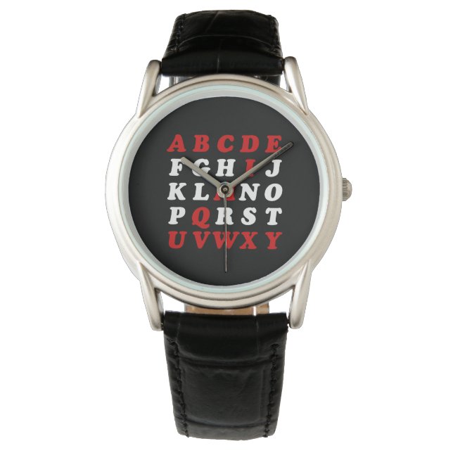 Montre Alphabet anglais (devant)