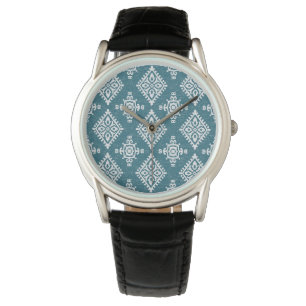 Montre Amadora teal Blue Pattern