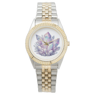 Montre amas de quartz pastel