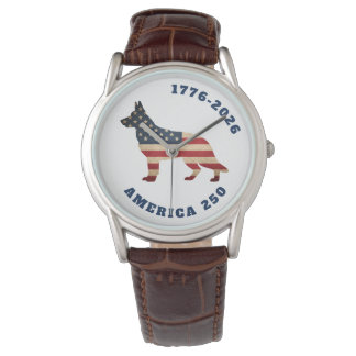 Montre America 250 Patriotic German Shepherd Dog