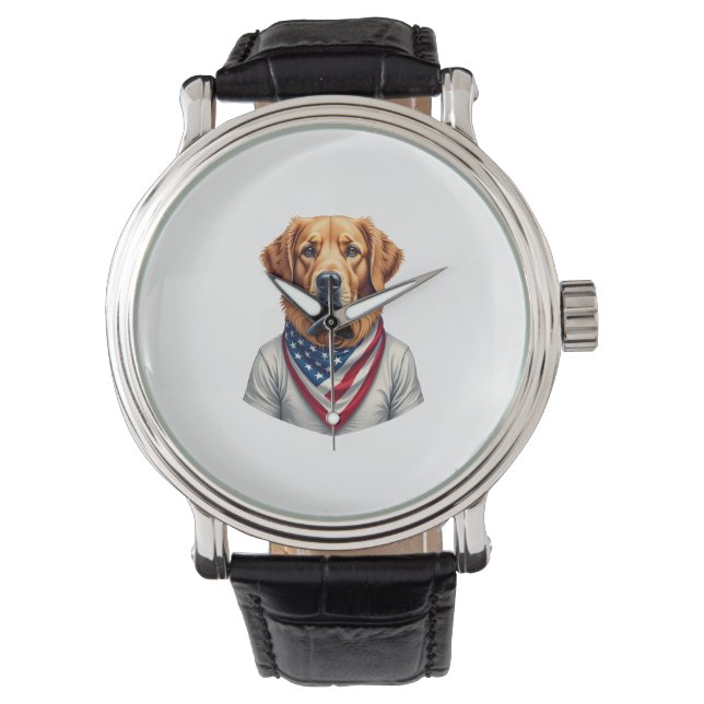 Montre American Canine Golden Retriever Vintage Tee (devant)