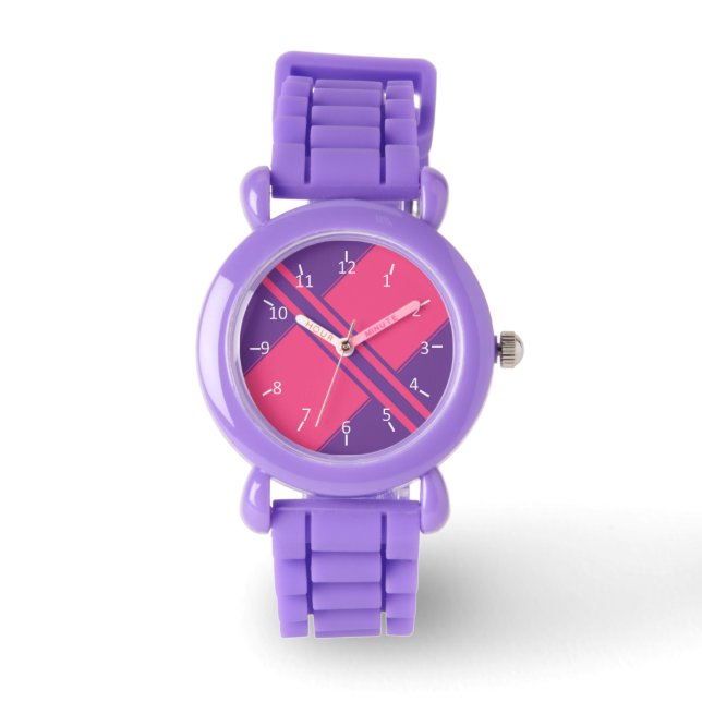 Montre Améthyste et rose chaud (Recto)
