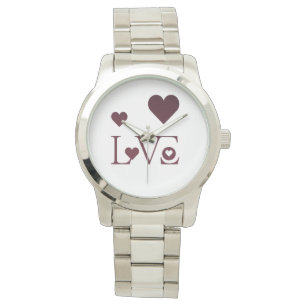 Montre Amour avec les coeurs - Elégant minimaliste femmes