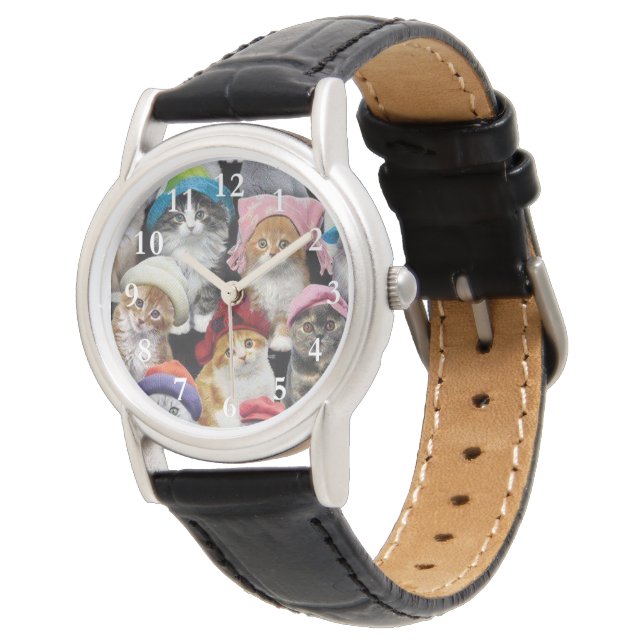 Montre Amoureux de les chats Wrist Watch (Incliné)
