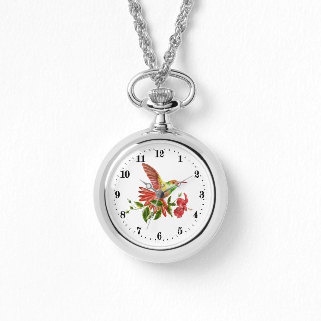 Montre amoureux des animaux de colibris mignons (Recto)