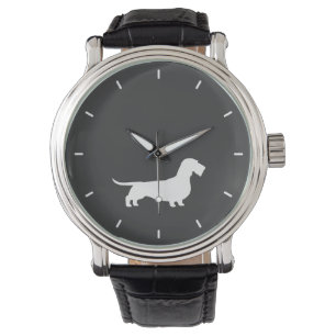Montre Amoureux des chiens à poils durs Dachshund Silhoue