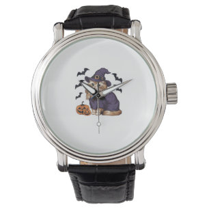 Montre Amusant Citrouille Chat Sorcière Costume Perse Cha