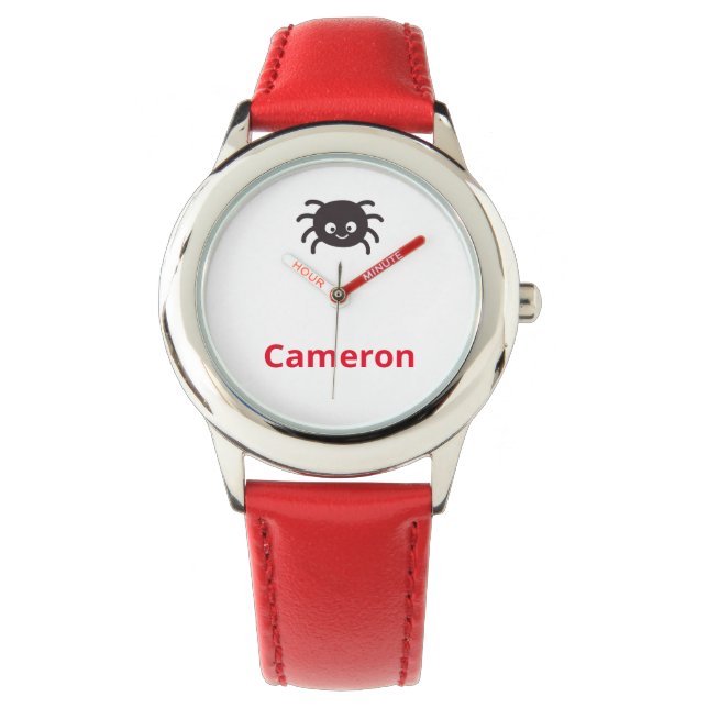 Montre Amusante et mignonne araignée personnalisée avec n (devant)
