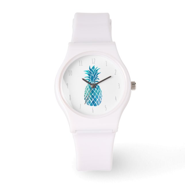 Montre ananas bleu (Recto)